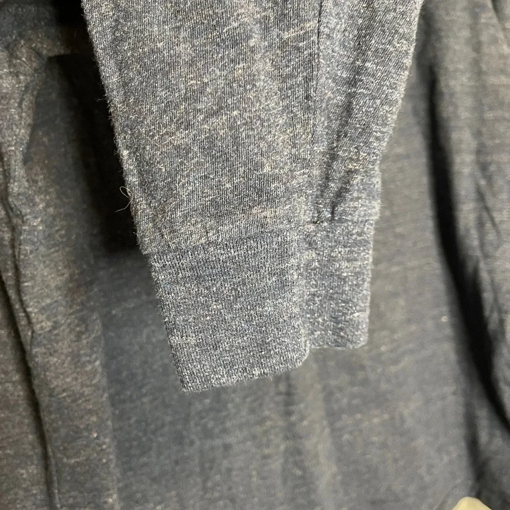 Polo Ralph Lauren Men Classic Heathered Pony Blue V Neck Long Sleeve T Shirt M
